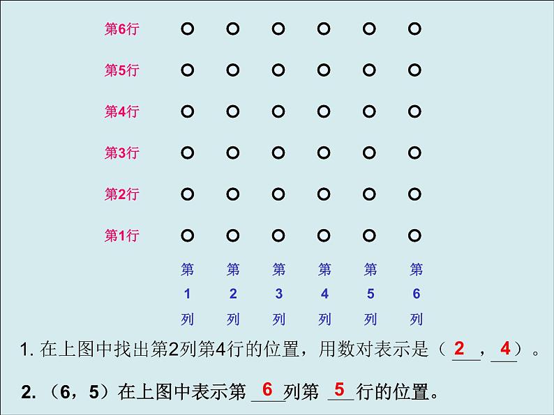 四年级数学下册课件-8.3确定位置练习115-苏教版(共14张ppt)第6页