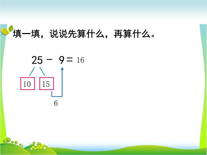 一年级下册数学课件-6.3 两位数减一位数（退位）丨苏教版 (共15张ppt)第7页