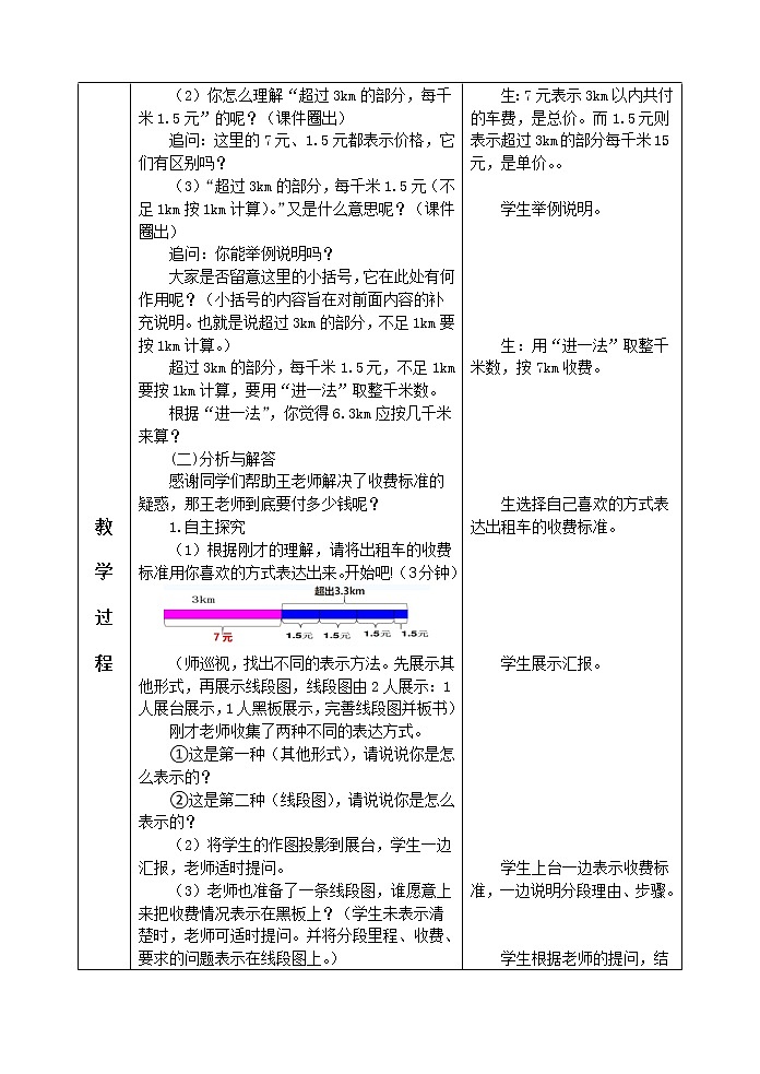数学人教五年级上册-《分段计费问题》教案02