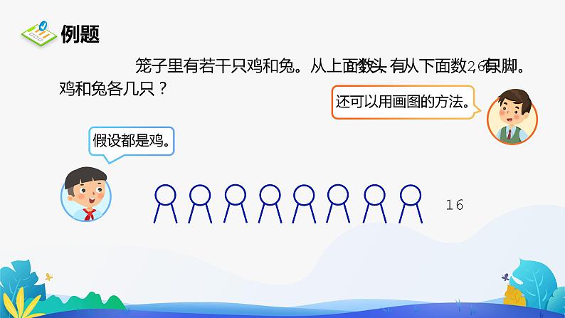 人教版数学四年级下册课件 9 数学广角——鸡兔同笼08