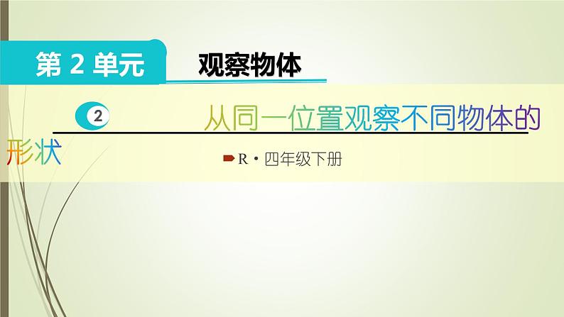 人教版四年级数学下册课件2.2观察物体第1页