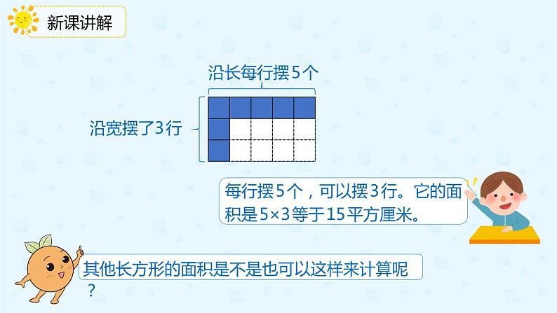 人教版三年级数学下册第五单元第3课时《长方形和正方形的面积》课件PPT第6页