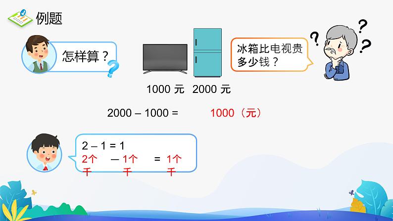 人教版数学二年级下册课件 7.3 整百、整千数加减法第4页