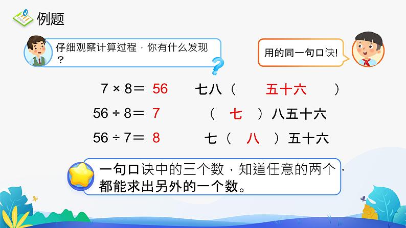 人教版数学二年级下册课件 4 表内除法（二）用7—9的口诀求商第8页