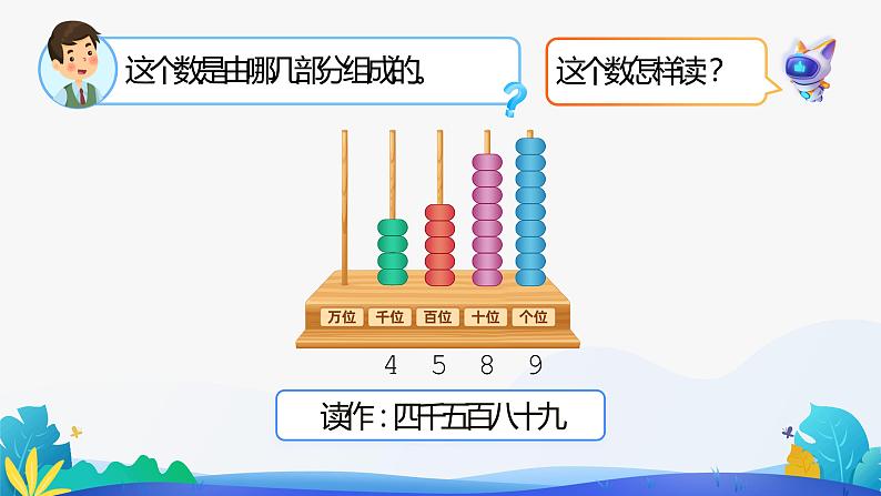 人教版数学二年级下册课件 7 万以内数的认识——读数第3页