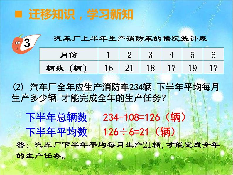 西师大版数学 四年级下册课件PPT平均数 53 第三课时第3页