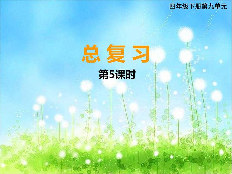 西师大版数学 四年级下册课件PPT总复习 61 第五课时01