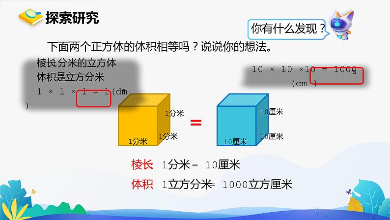 人教版数学五年级下册课件 3.3.2 体积单位间的进率第3页