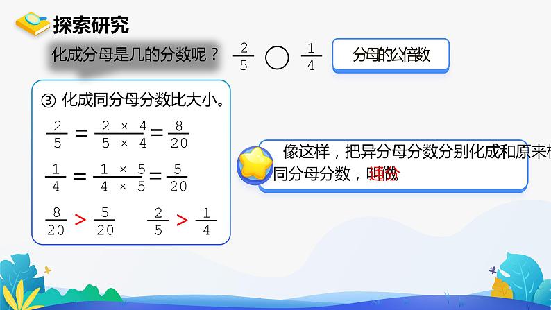 人教版数学五年级下册课件 4.5.2 通分 第1课时06