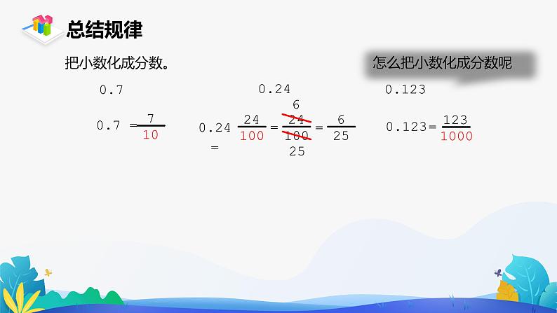 人教版数学五年级下册课件 4.6 分数和小数的互化 第1课时第5页