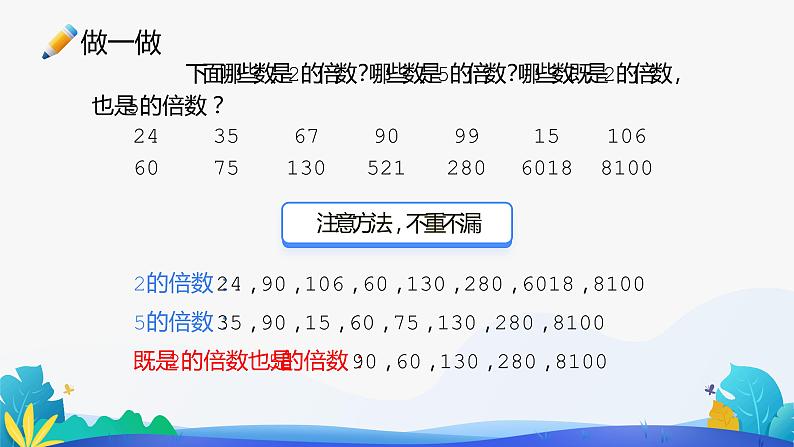 人教版数学五年级下册课件 2.2.1 2、5的倍数的特征06