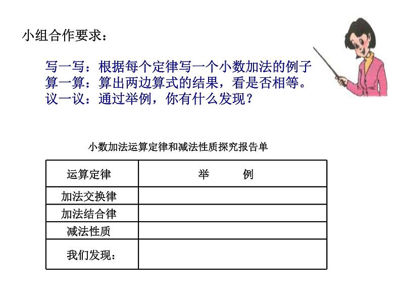 人教版四年级下册整数加法运算定律推广到小数课件PPT03