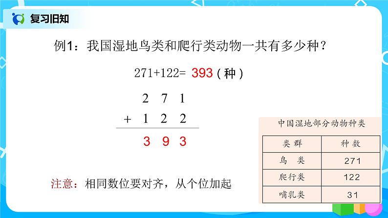 人教版数学三上4.1《三位数加三位数、两位数的笔算》课件+教案+同步练习06