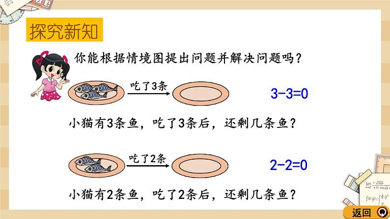 3.3 《可爱的小猫（得数是0的减法）》课件第5页