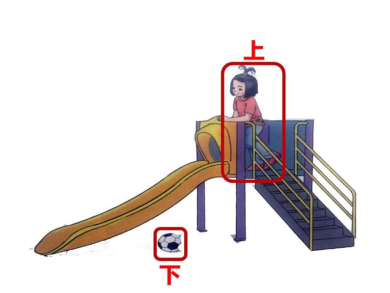 一年级数学上册教学课件-2.1上、下、前、后5-人教版（12张PPT)04