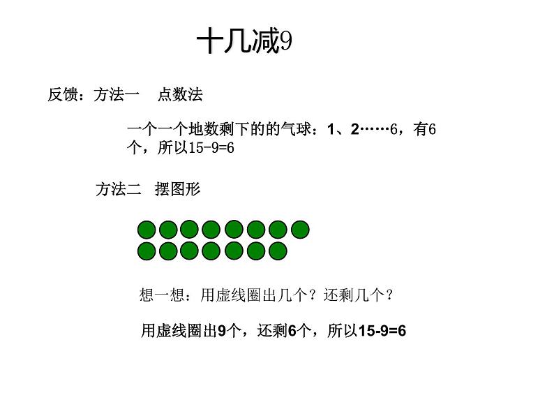 一年级数学下册课件-1.1十几减9（共12张PPT）-苏教版第4页