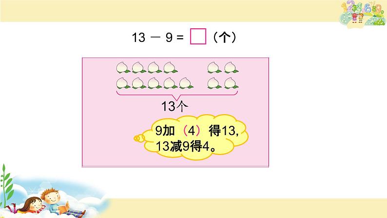 一年级数学下册课件-1.1十几减9（共15张PPT）-苏教版第7页