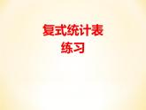 人教版三年级下册数学课堂达标、教案、学案和课堂达标复式统计表练习课件PPT