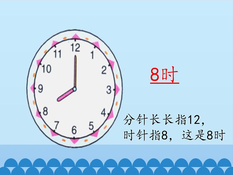 冀教版数学一年级下册 2.1生活中的钟表_ 课件第8页