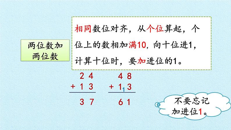 冀教版数学一年级下册 七 100以内的加法和减法（二） 复习 课件第3页