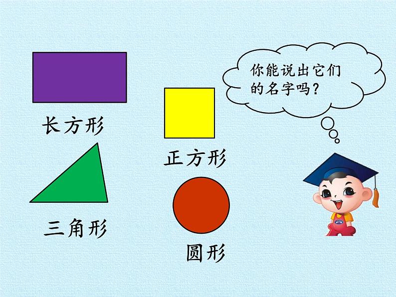 冀教版数学一年级下册 六 认识图形（二） 复习 课件第3页