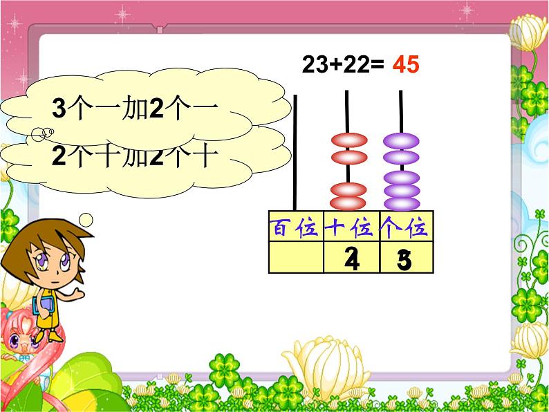 冀教版数学一年级下册 七 100以内的加法和减法（二）_两位数加两位数 课件07