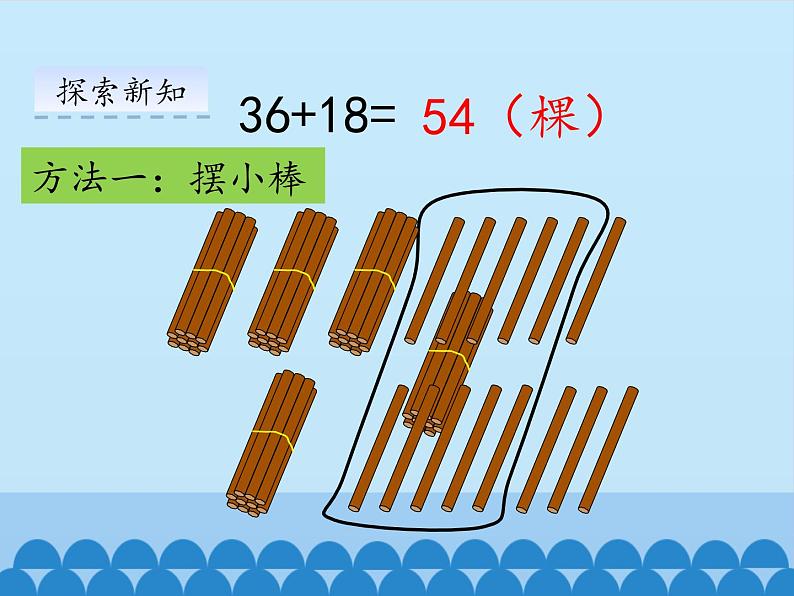 冀教版数学一年级下册 七 100以内的加法和减法（二）-两位数加两位数-第二课时_ 课件第4页