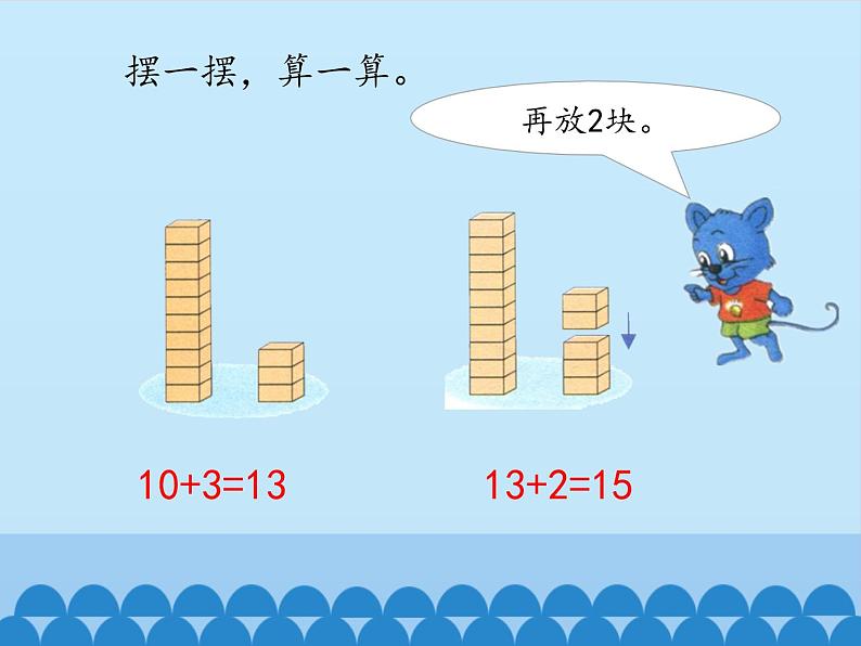 冀教版数学一年级下册 五 100以内的加法和减法（一）-两位数加一位数_ 课件第2页