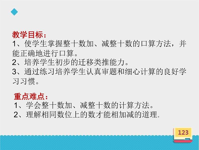 冀教版数学一年级下册 五 100以内的加法和减法（一）_整十数加减整十数(2) 课件02