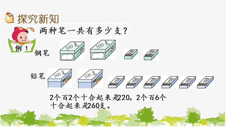 西师大版数学二年级下册 3.6 三位数的加法（1）（课件）03