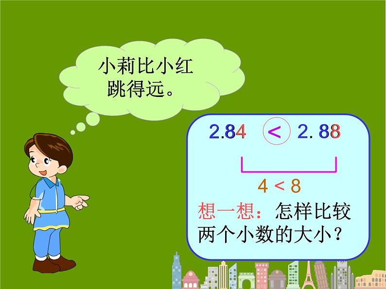 人教版小学数学四年级下册 四.小数的意义和性质 2.2小数的大小比较   课件08