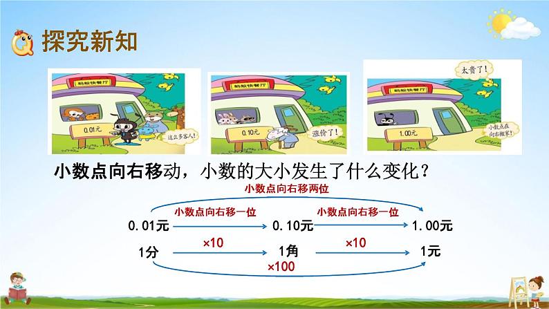 北师大版四年级数学下册《3-2 小数点搬家（1）》教学课件PPT小学优秀课件第5页