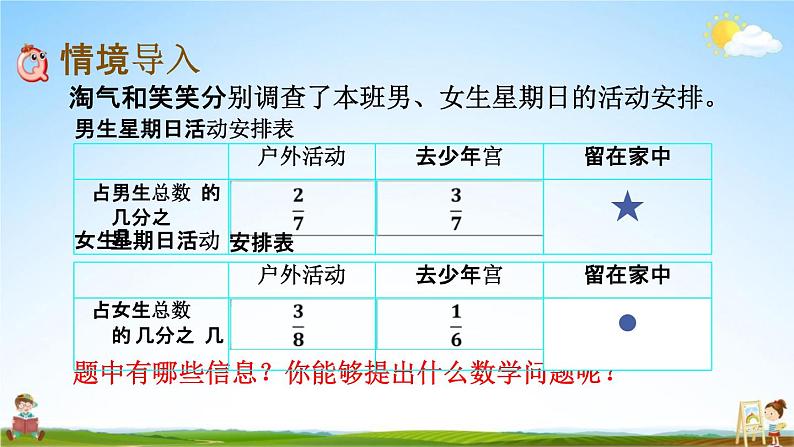 北师大版五年级数学下册《1-3 星期日的安排》教学课件PPT小学优秀课件02