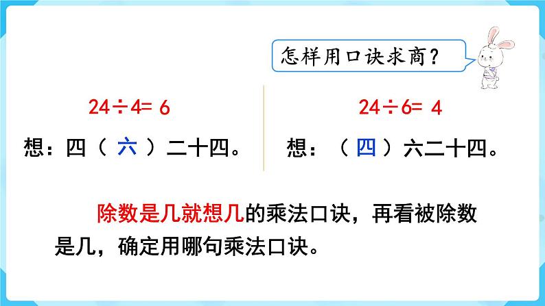 人教版二年级下册 第2单元  表内除法（一） 第7课时  用2~6的乘法口诀求商课件PPT第6页