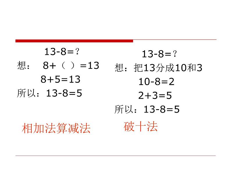 一年级数学下册课件-1 十几减8、7（9）-苏教版第6页