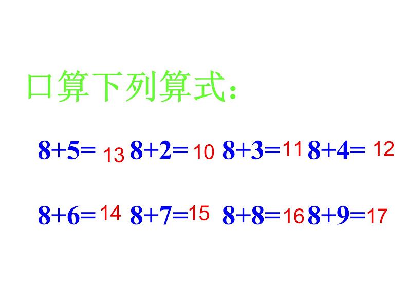 一年级数学下册课件-1 十几减8、7（75）-苏教版（16张PPT）第2页