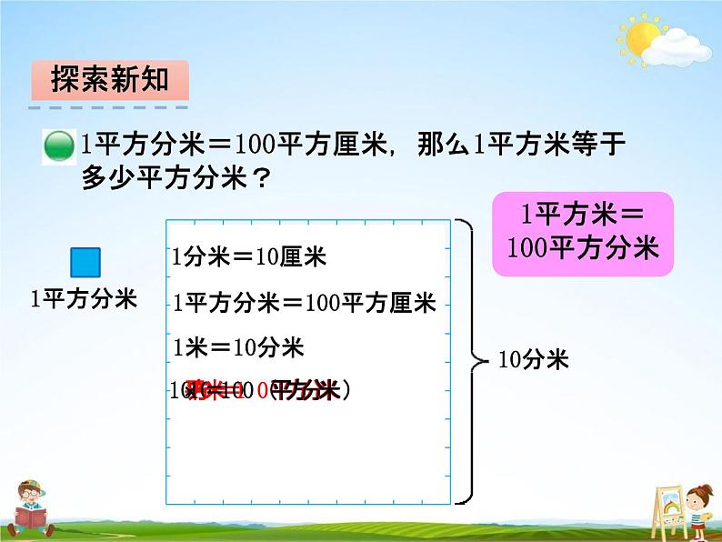 北师大版三年级数学下册《5-4 面积单位的换算》课堂教学课件PPT小学优秀课件第4页