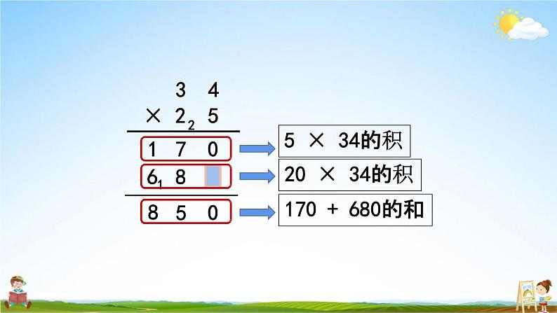 西师大版三年级数学下册《1-5 两位数乘两位数的笔算（进位）》教学课件PPT小学优秀公开课04