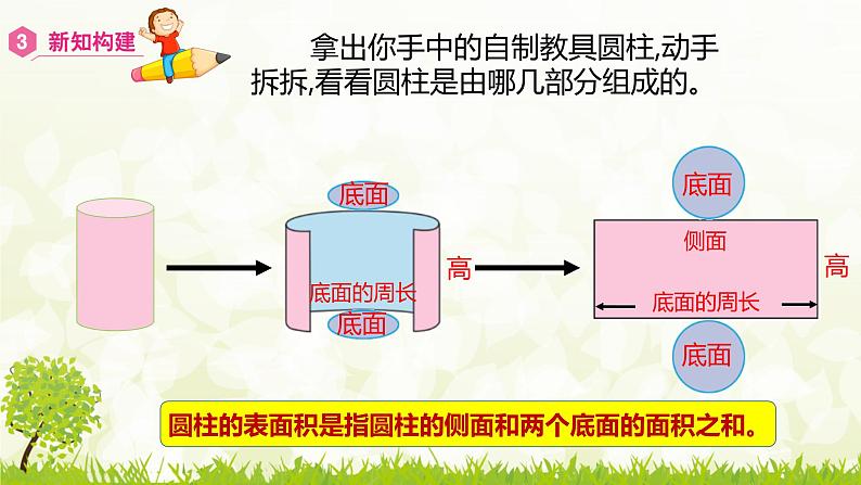 人教版六年级数学下册 3.1.2 圆柱的表面积 课件08