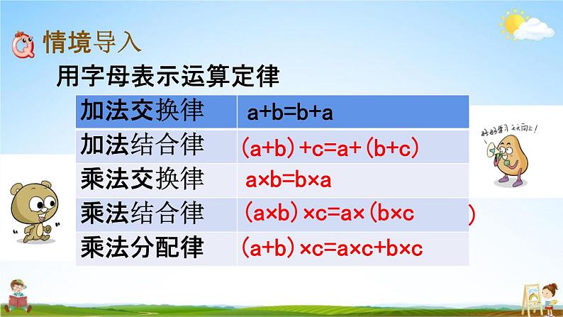 西师大版五年级数学下册《5-1 用字母表示数》教学课件PPT第2页