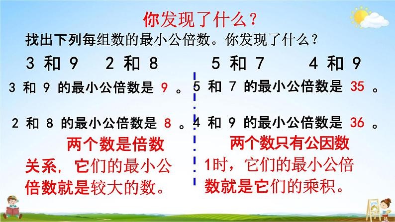 西师大版五年级数学下册《1-9 公倍数》教学课件PPT第6页