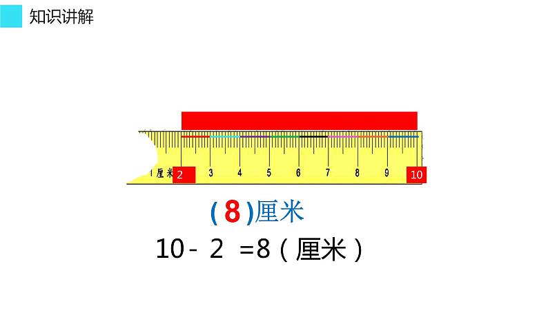 人教版二年级数学上册 1 长度单位-断尺测量长度 课件第5页