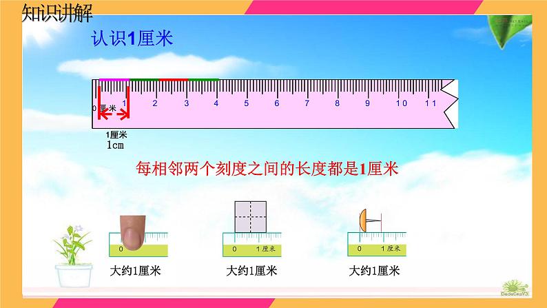 人教版二年级数学上册 1 长度单位-认识厘米(3) 课件06