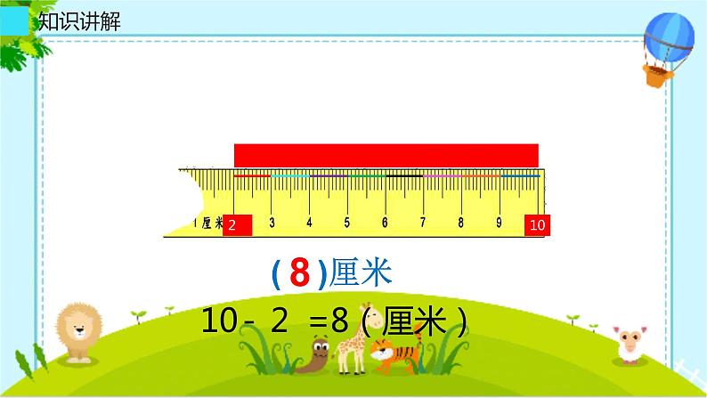 人教版二年级数学上册 1 长度单位-断尺测量长度(1) 课件第5页