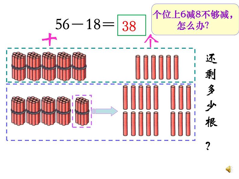 人教版二年级数学上册 2.2.2 退位减(1) 课件第4页