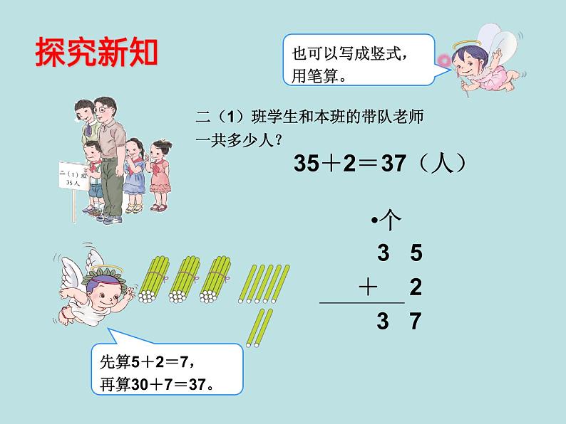 人教版二年级数学上册 2.1.1 不进位加(1) 课件第2页