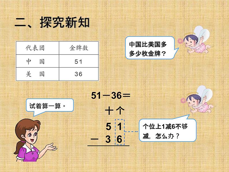 人教版二年级数学上册 2.2.2 退位减_ 课件第4页