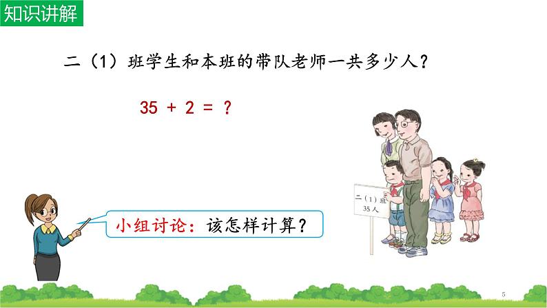 人教版二年级数学上册 2.1.1 100以内的加法（不进位加） 课件第5页