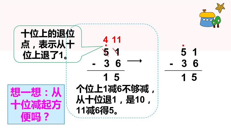 人教版二年级数学上册 2.2.2 退位减法 课件第6页