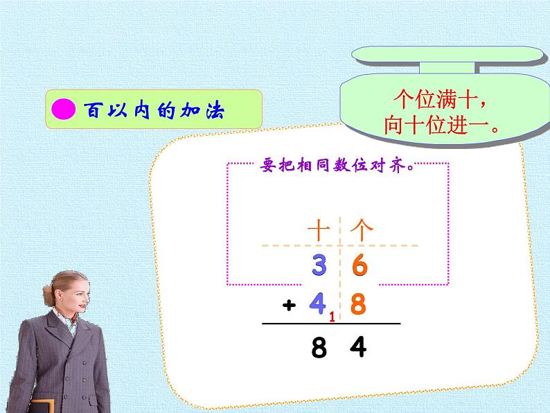 人教版二年级数学上册 第2单元 100以内的加法和减法（二） 复习 课件04